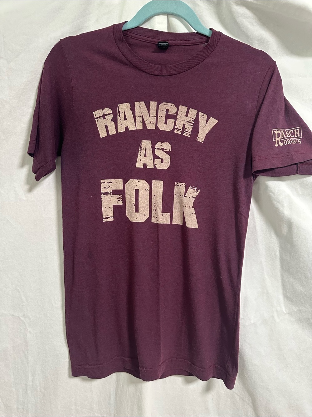 Ranch Dressin' 'Ranchy As Folk' Short Sleeve Tee - Maroon
